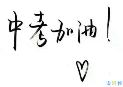 中考加油鼓励的话 2020中考加油小短句1