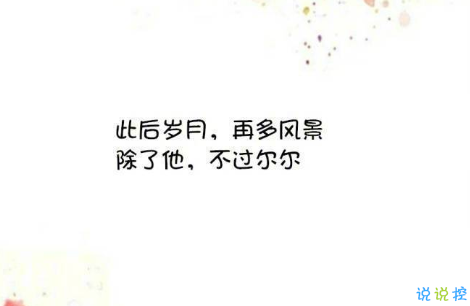 油腻的爱情语录简短 甜蜜又腻歪的爱情说说2